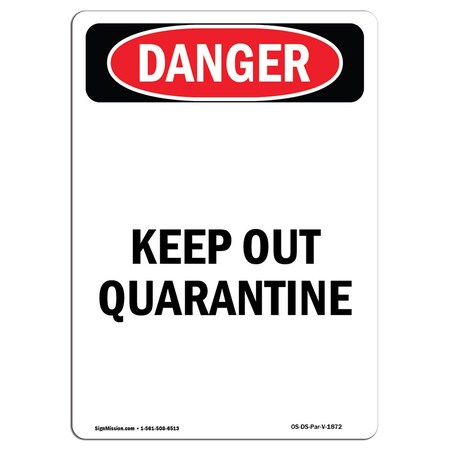 Signmission OSHA Danger, 10" Height, Peel And Stick Wall Graphic, 10" H, Portrait OS-DS-RD-710-V-1872